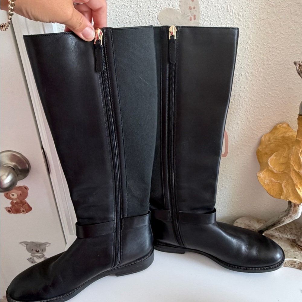 Cole Haan Black Knee-High Riding Boots – Size 7B - Picture 4 of 7